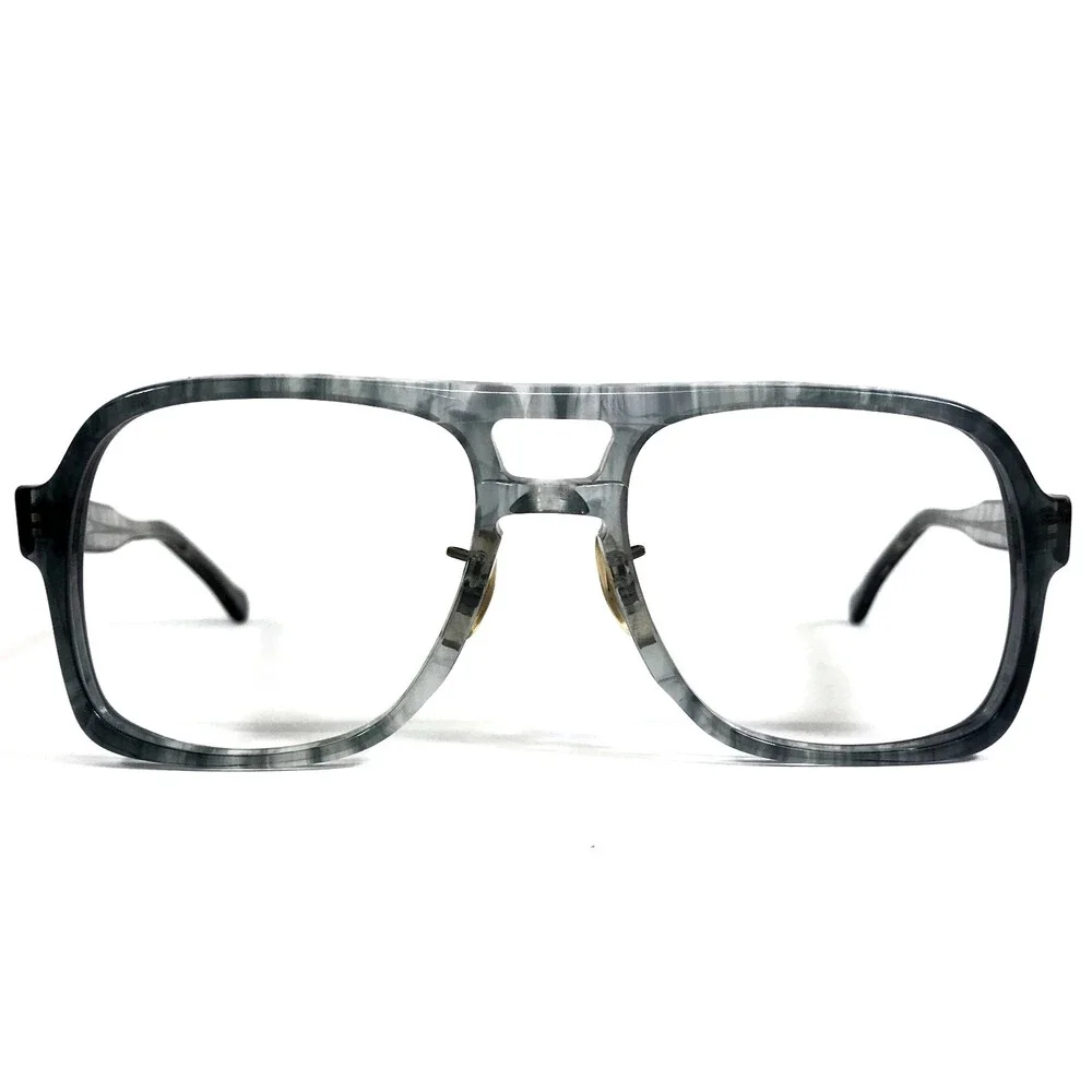 Vintage SRO Eyeglasses Frames OAKLEY PW Pewter Smoke Gray Square Pilot 54-18-135